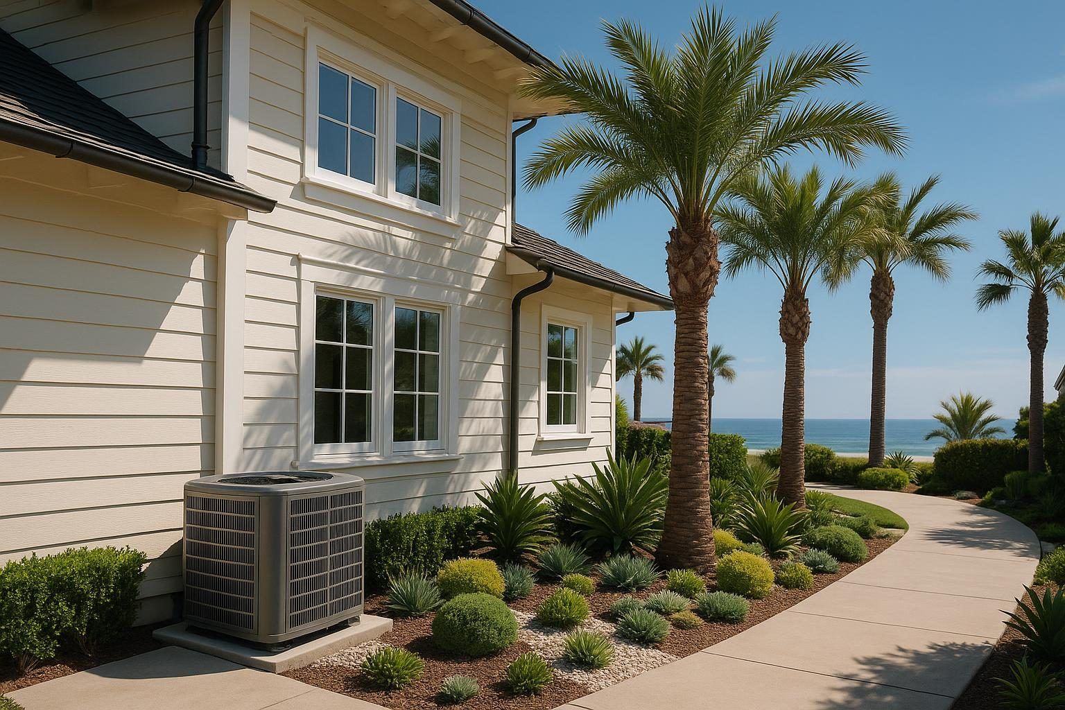 A Newport Beach coastal home with a well-kept HVAC system